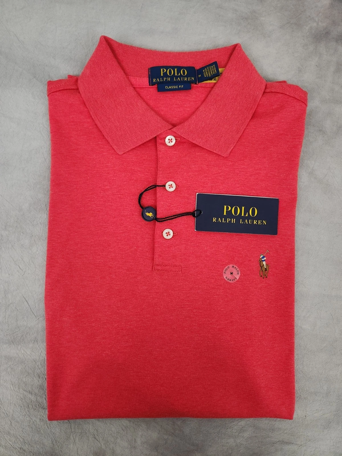 Polo Ralph Lauren Classic Fit Soft Touch Rosette He Polo Shirt Men's Medium