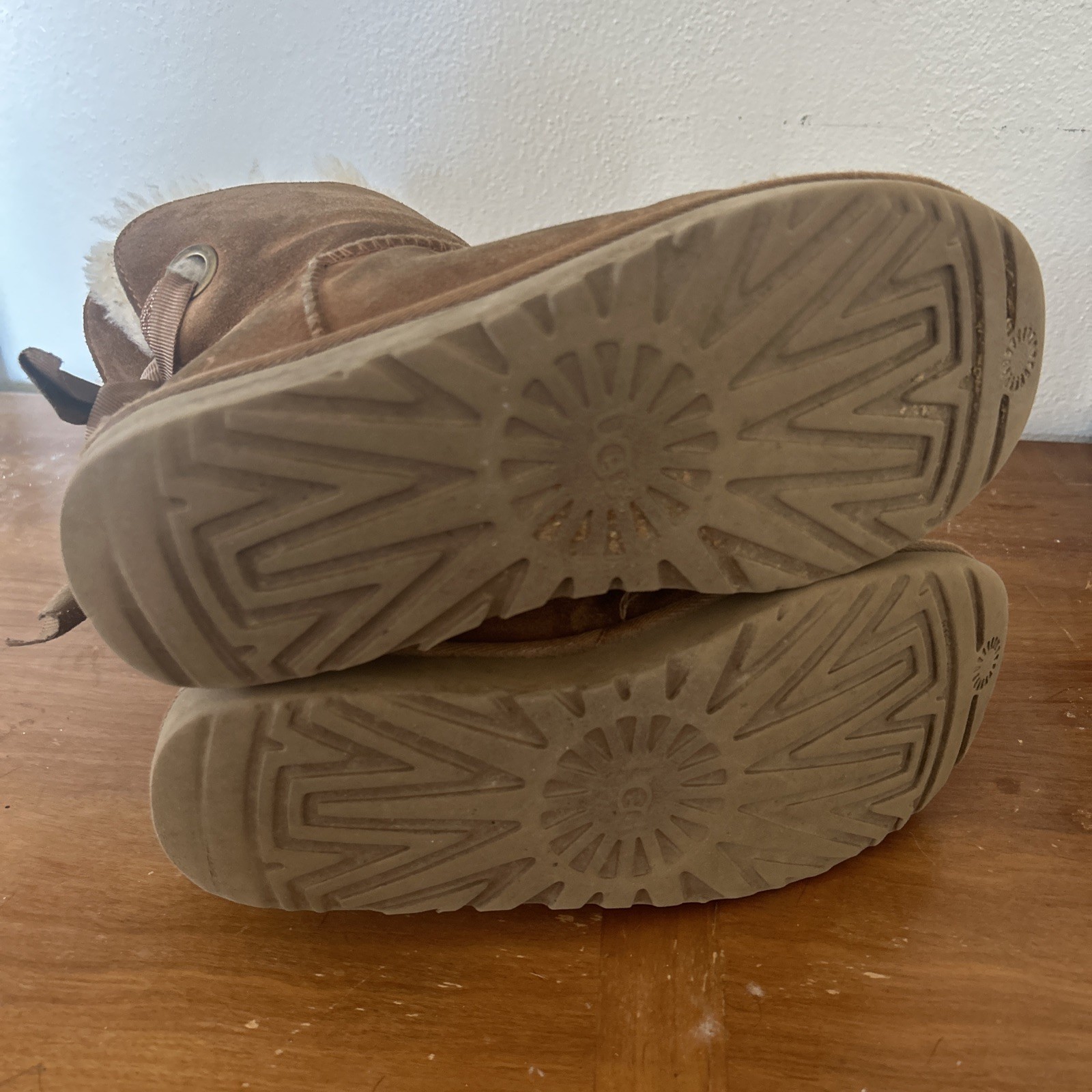 UGG Mini Customizable Bailey Chestnut Suede Bow W… - image 6