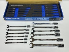 Cornwell Tools Bpfw12mst 12pc Metric 8-19mm Flex Head Wrench Set Foam 12 Point