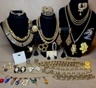 Vintage Gold-Tone Jewelry Lot Kirk’s Folly Ann Klein Monet Unbranded Bakelite 01