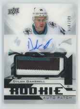 2018-19 UD Premier Acetate Rookie Patch Dylan Gambrell RC Auto 034/249 #AR-DG