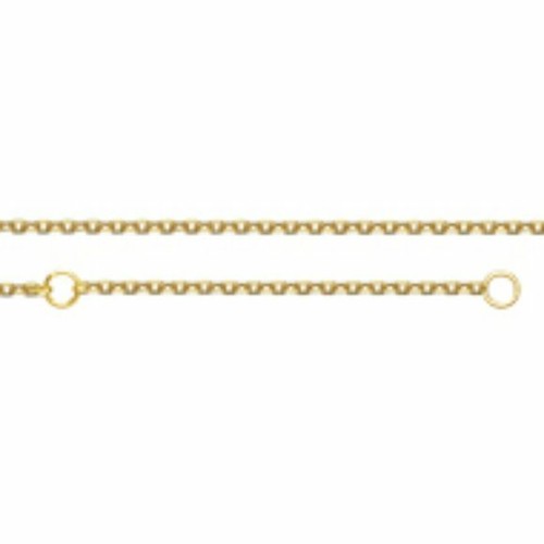 Collar de cadena de cuerda de oro amarillo liso de 1,2 mm de 14 k - langosta ajustable de 16""-18 - Imagen 11 de 15