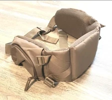 Tactical Padded Waist Bag Belt Coyote 2 Pocket Adjustable Strap Hunting Sport 