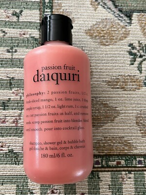 Philosophy Passion Fruit Daiquiri Shampoo, Shower Gel & Bubble Bath 6 Fl Oz New
