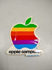 Vintage Apple Computer Rainbow Logo Decal Sticker 1980's, 4  x 3  