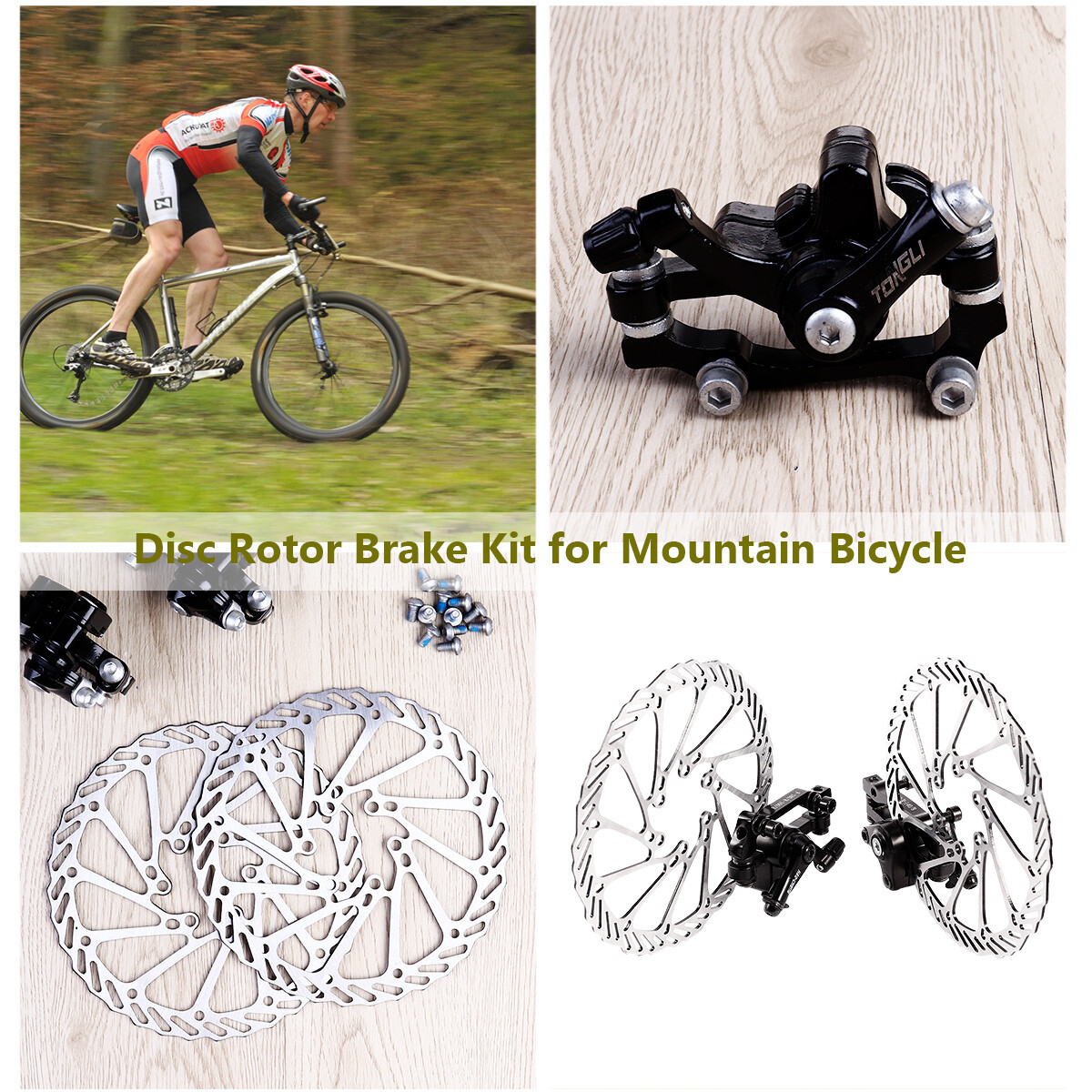 2pcs Bike Disc Brake Front Rear Disc 160 mm Rotor Brake Kit For