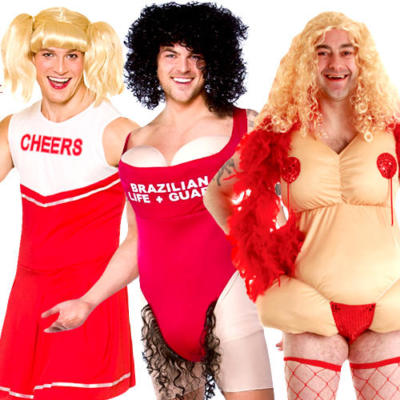 Drag Mens Fancy Dress Novelty Funny Stag Party Night Crossdress