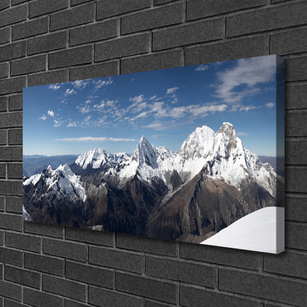 Impression 100x50 paysage montagnes tableau décoratif pour une ambiance chalet cosy