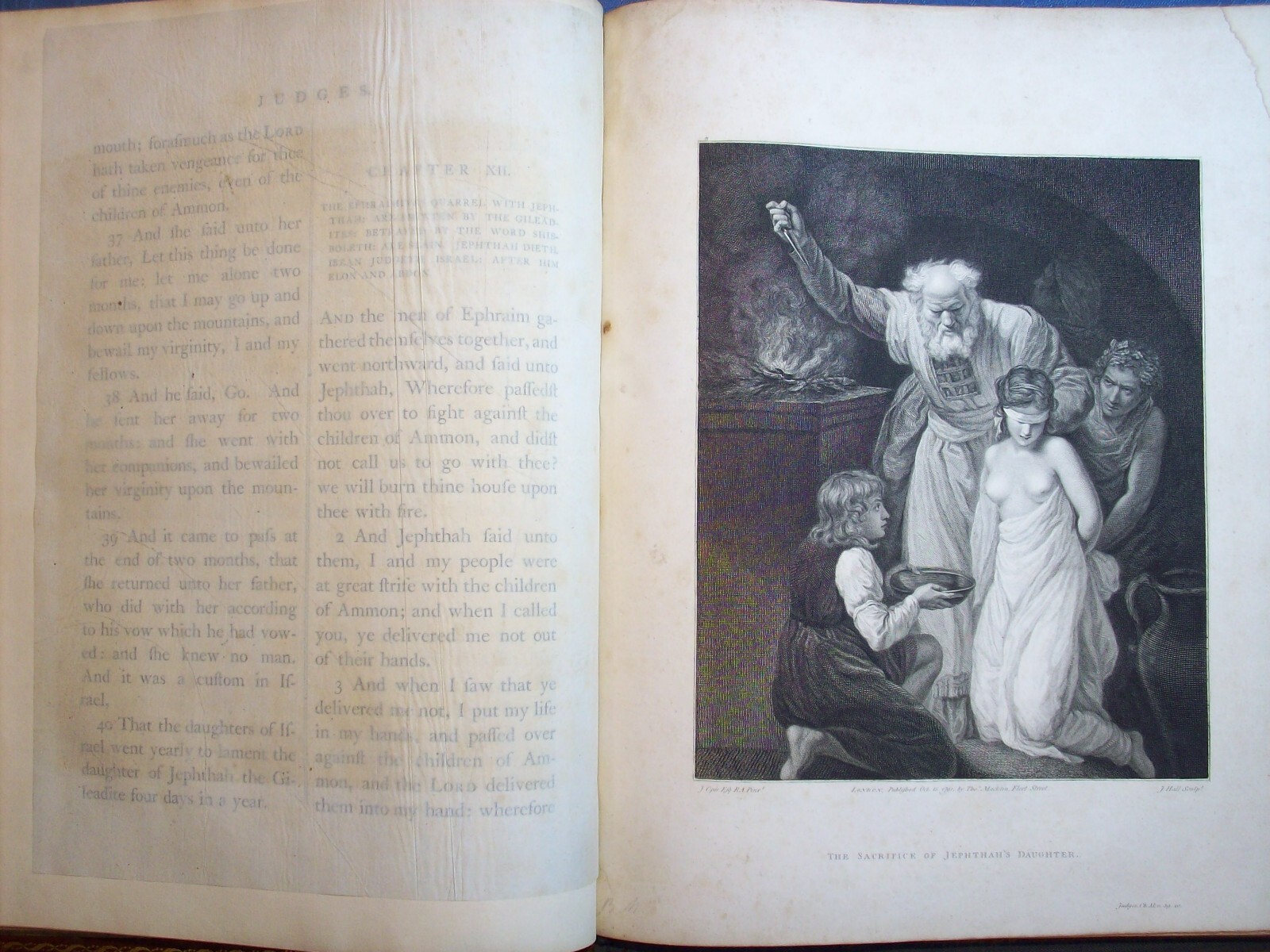 MACKLIN BIBLE 1800 VOL 17 King James 1611 ENGRAVINGS ILLUSTRATED GOLD