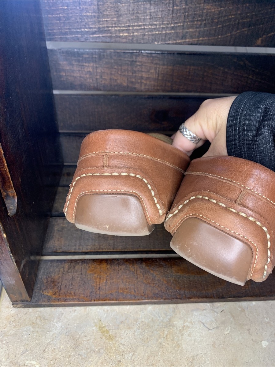 1901 Mens Brown Leather Driving Horse Bit Loafers Moccasins  display picture 3