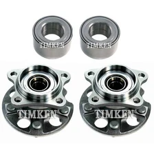 Front and Rear Wheel Bearings & Hubs Kit Timken For Toyota Highlander AWD 08-13