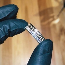 Tester Pass Moissanite Engagement Men's Band Ring 14K White Gold Plated Silver