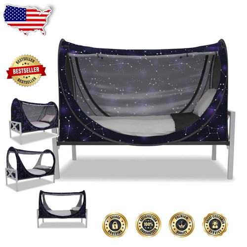 Light Blocking Full Size Bed Tent with Easy Setup - Ideal for Privacy ...