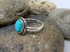 Turquoise 925 Sterling Silver Band Statement Ring Handmade Ring All Size -U-17