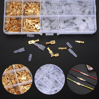 BORDSTRACT Set Di Connettori A Crimpare Per Cavi Da 200 Pezzi, Kit - Foto 3