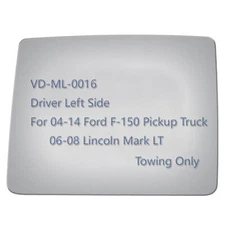 Replacement Upper Towing Mirror Glass For 2004-2014 Ford F-150 Driver Left Side