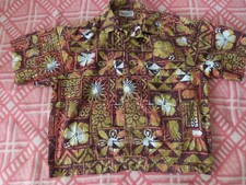 Alfred Shaheen Honolulu TIKI Hawaiian VTG Shirt RARE L 50s 60s loop collar