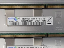 Lot of (8) SAMSUNG 8GB 10600R PC3 DDR3 1333MHZ ECC SERVER MEMORY 500205-071 #73