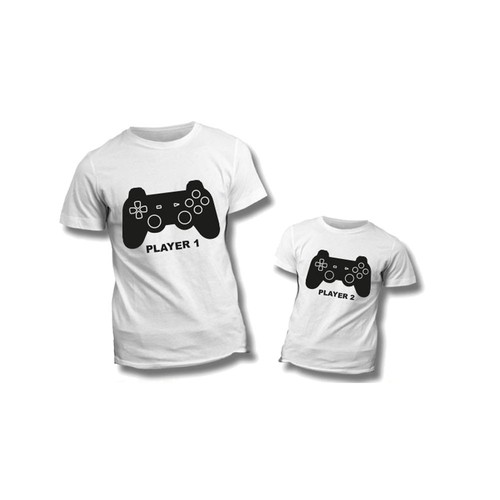 Coppia T-Shirt Personalizzate per Padre e Figlio \