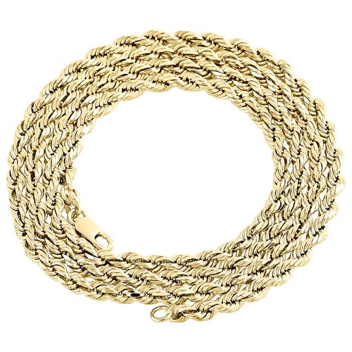 2.5mm Diamond Cut Rope Necklace Chain 