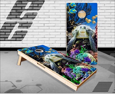Beach Sunset Cornhole Boards Bean Bag Toss Game