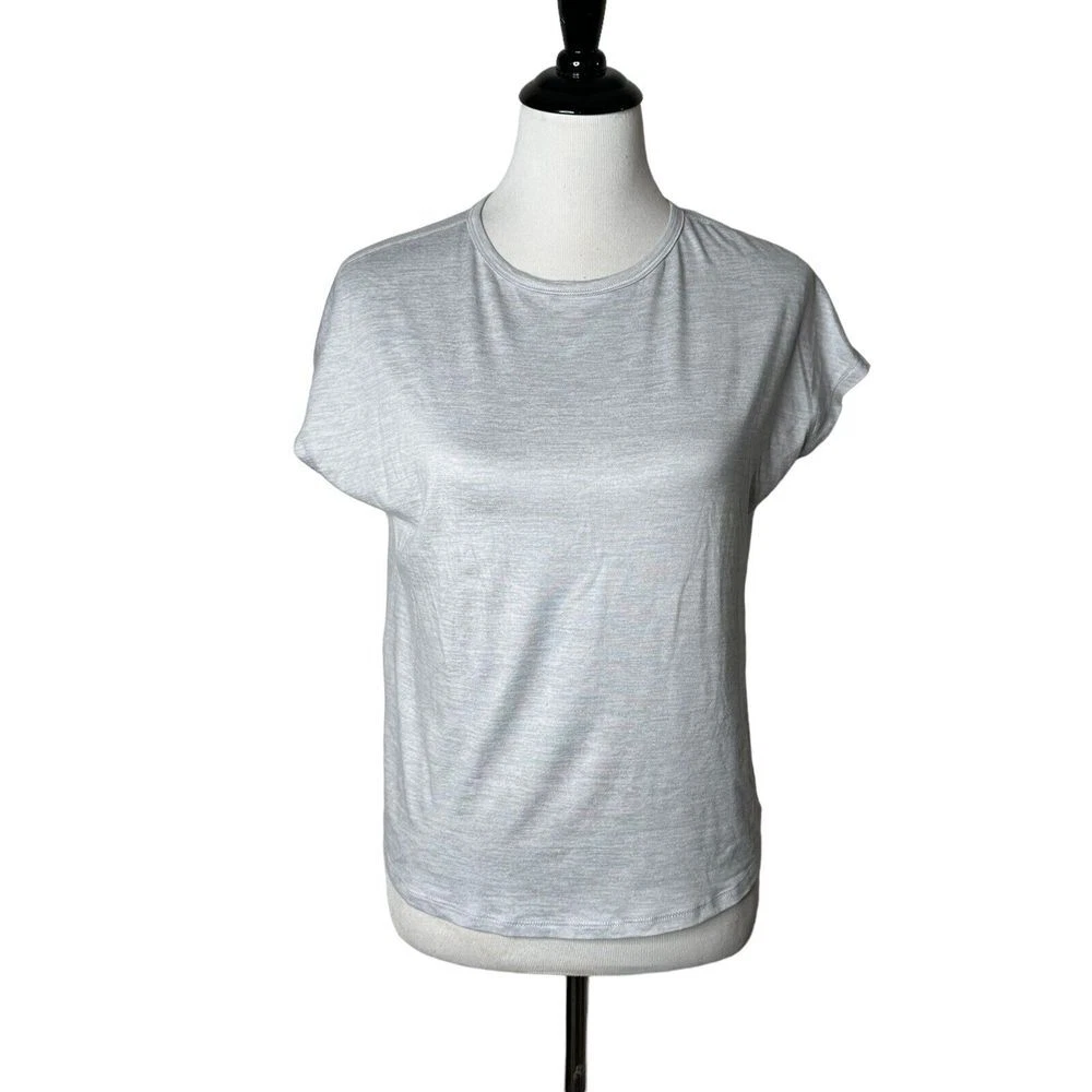 yogalicious open back stretch workout yoga short sleeve shirt