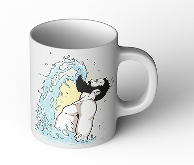 Beard Flip Tasse Cup Becher Fun Geschenk neu Bart Retro Vintage Urlaub