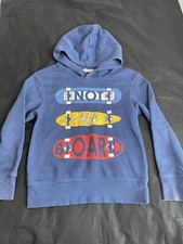 H M Boys blue Cotton Pullover Hoodie Size 6-8. Years Pullover -