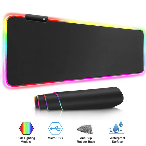 RGB Gaming Mousepad – XXL 900×400 mm | 14 RGB-Modi | Rutschfest | DE Versand - Bild 2 von 9