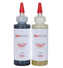 GolfWorks Maximum Strength Quick Set 1:1 Golf Assembly Epoxy - 2) 4oz. Bottles