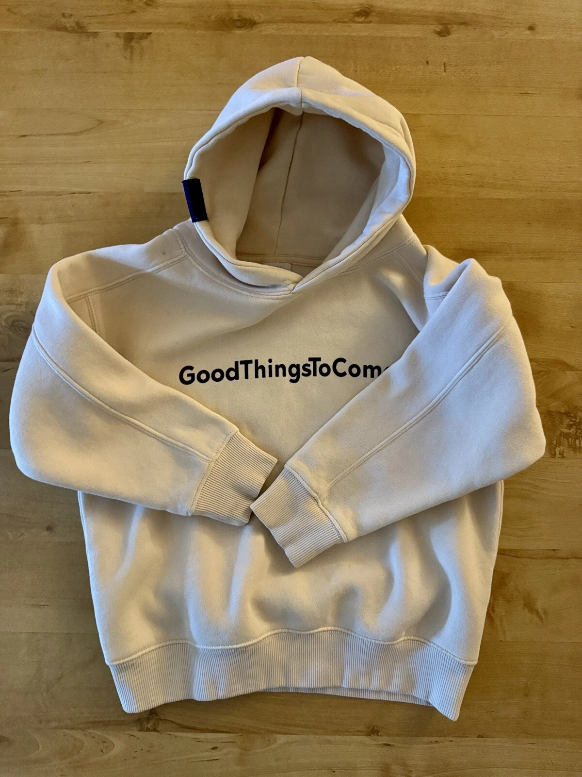 OFF WHITE Felpa con cappuccio Zara bambino unisex ragazzo ragazza taglia 8 9 panna beige hooidie