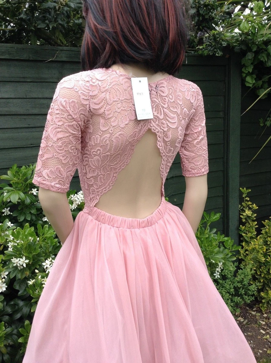 Lace mini Scalloped Back Prom Party Dress John Zack Petite eBay