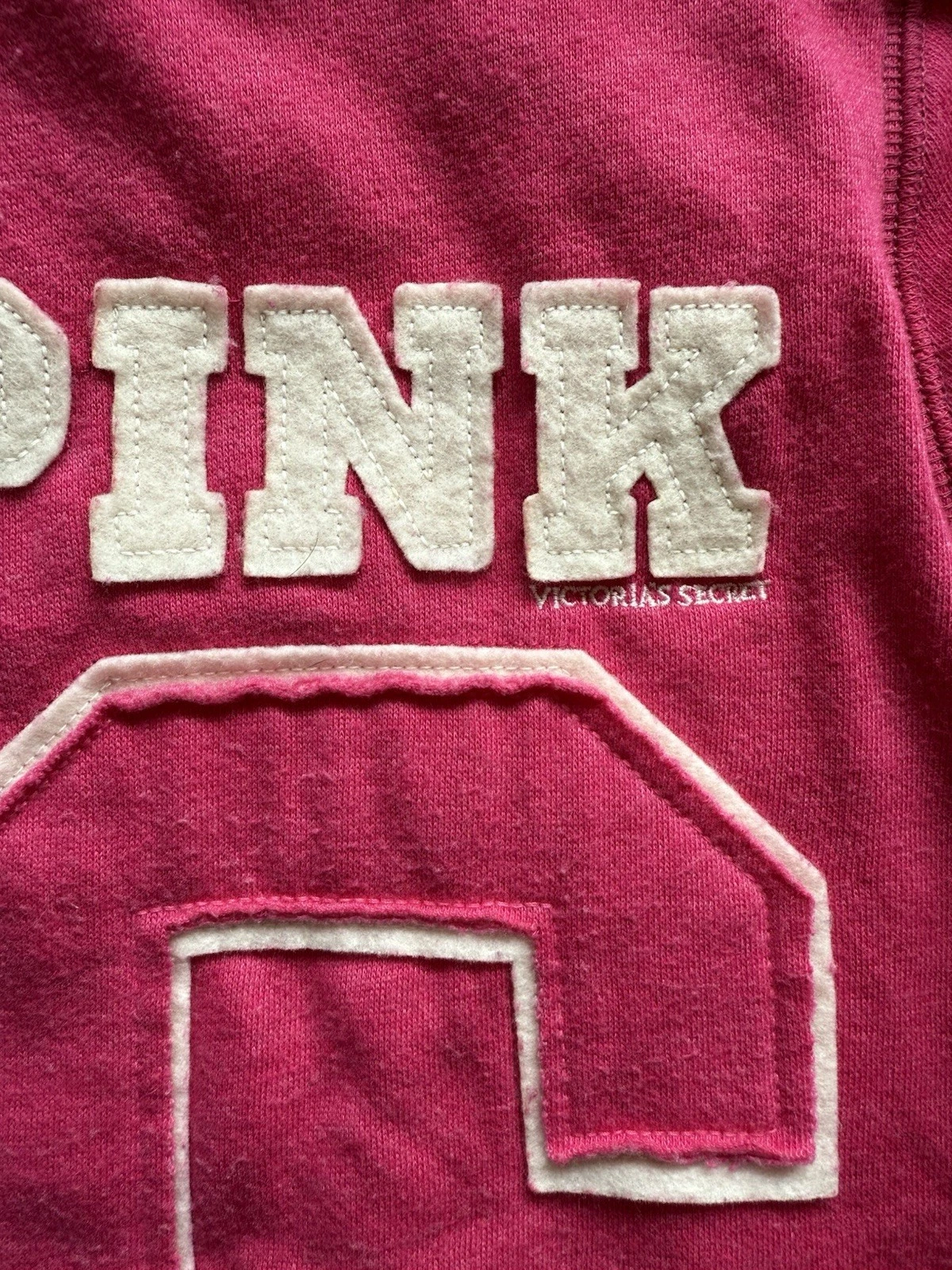 UNDERCOVER Felpa con cappuccio e zip intera Victoria's Secret ROSA vintage Y2K edizione limitata pelliccia sintetica L