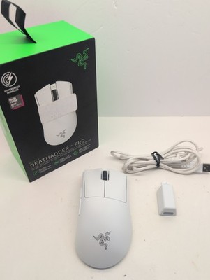 Razer DeathAdder V3 Pro Wireless Gaming Mouse White W/ Box excellent cond. #1