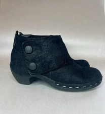 Merrell Luxe Black Button Suede Booties Ankle Womens Size 8.5 Moto Winter