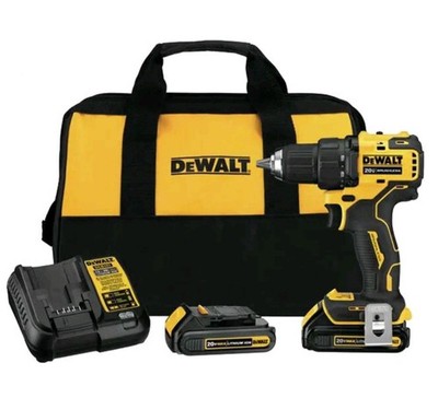DeWalt 20V MAX ATOMIC Cordless Brushless Compact 1/2 in. Drill/Driver, DCD708C2