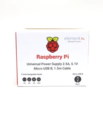 New Raspberry Pi Universal Power Supply 2.5A 5.1V Micro USB B 4 Interchangeable