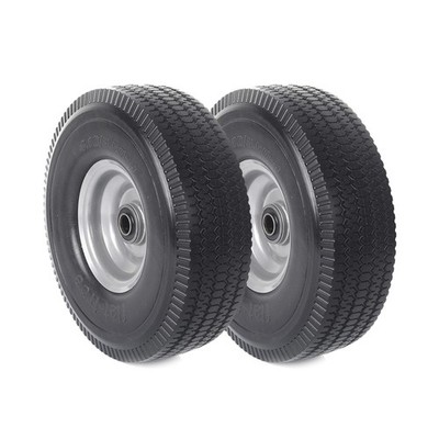 AR-PRO (2-Pack) 10-Inch Solid Wheel Replacement - 4.10/3.50-4 Flat Free Tire ...