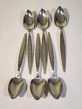 SET OF 6 Venetia Community Stainless GRAPEFRUIT SPOONS Oneida Flatware Stainless