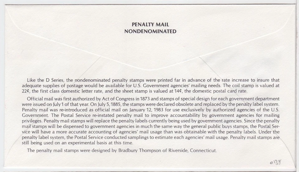 TurtlesTradingPost- Official Mail- #o139 FDC 1985 Artmaster Cachet D Rate Pair - Image 2 of 2