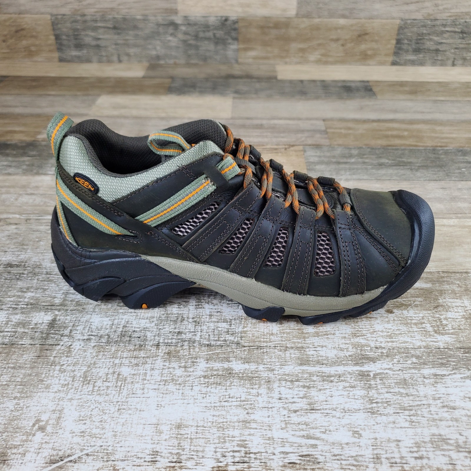 Scarpe da trekking uomo Keen Voyageur taglia 10 5 nere oliva stringate punta tonda bassa