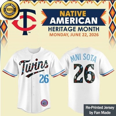 Custom Name - Twins x Native American Heritage Night Baseball 2026 Jersey S-5XL