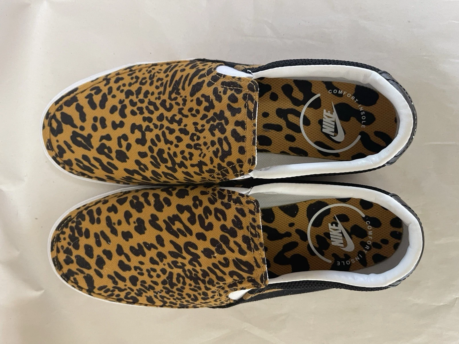 Nike Court Legacy slip on leopardato DJ5938 001 donna taglia 9 ghepardo animale tennis