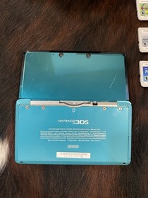Nintendo 3ds Console Bundle Aqua Blue With Games & Extras