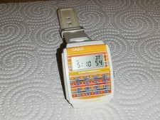 CASIO 437 LDF-40 - WHITE / ORANGE - VINTAGE - CALCULATOR ORIGINALE - 100% WORK
