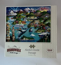 New 2024 ALASKA'S INSIDE PASSAGE Boardwalk Puzzle 500 Pieces Made in USA