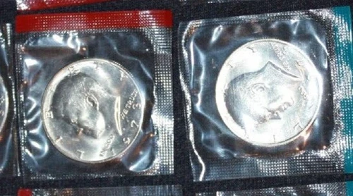 Gem BU 1973 PD Kennedy half dollar Mint Set Cello  JFK