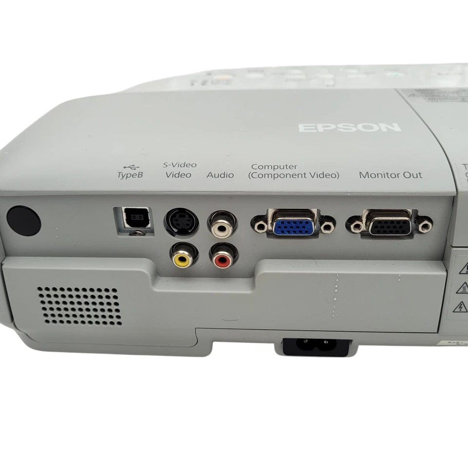 Epson Projector H283A SVGA 3LCD Portable White LCD No Remote with Cables Case - Image 4 of 4