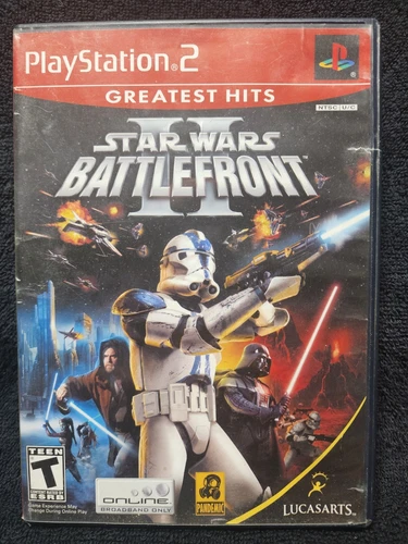 PS2 Video Game STAR WARS BATTLEFRONT II GREATEST HITS TESTED No Manual