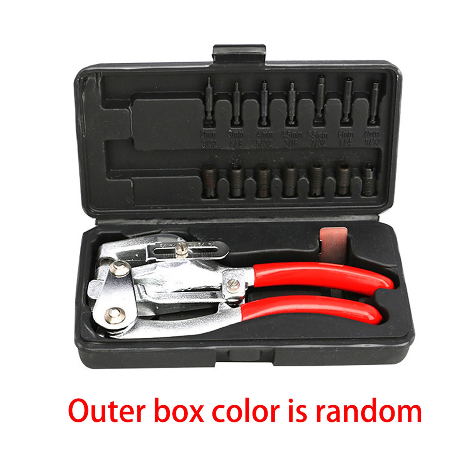 16PCS Multifunctional Punching Pliers Set PVC Dipped Handles Holes Puncher Depth